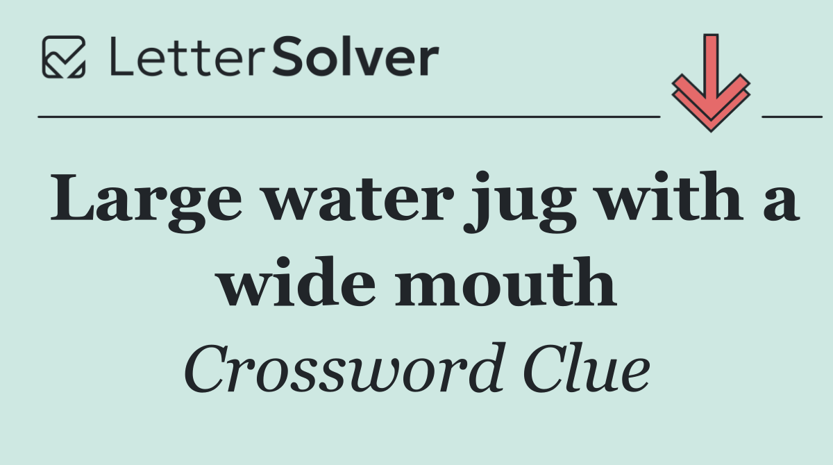 Large water jug with a wide mouth