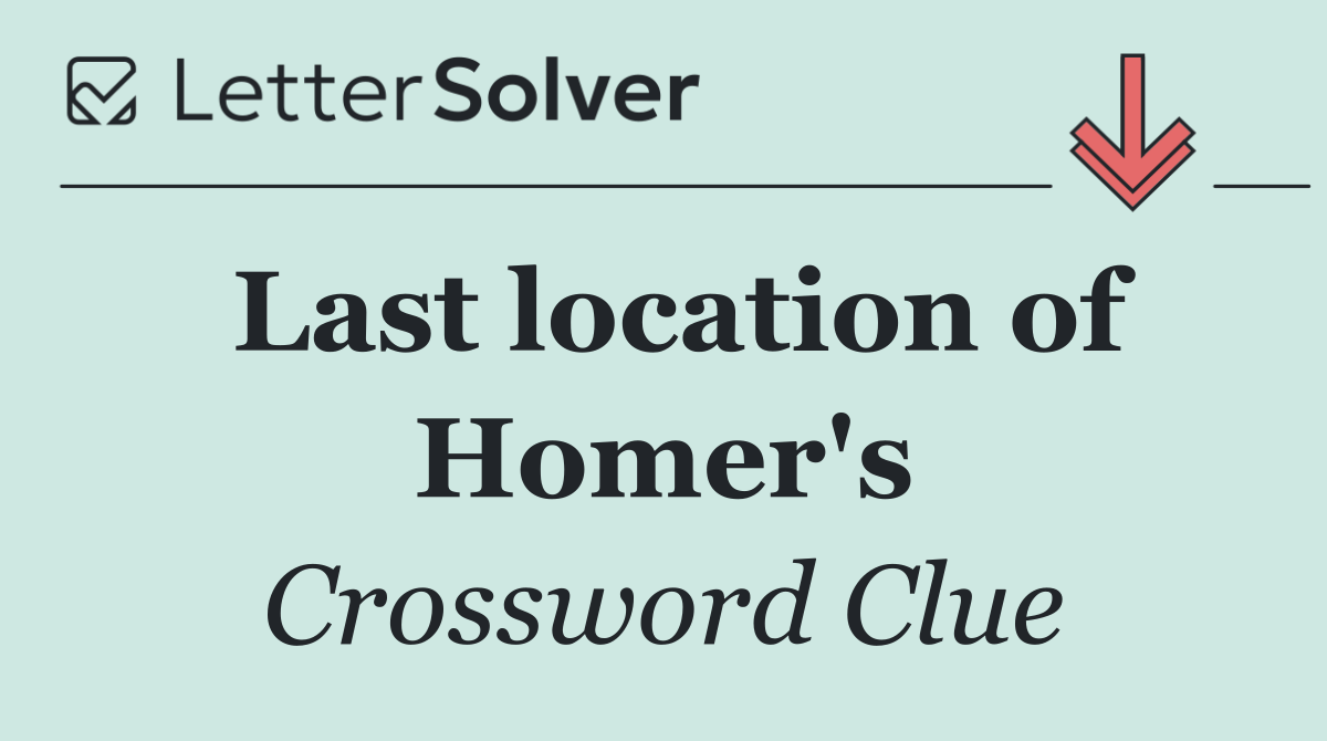 Last location of Homer's