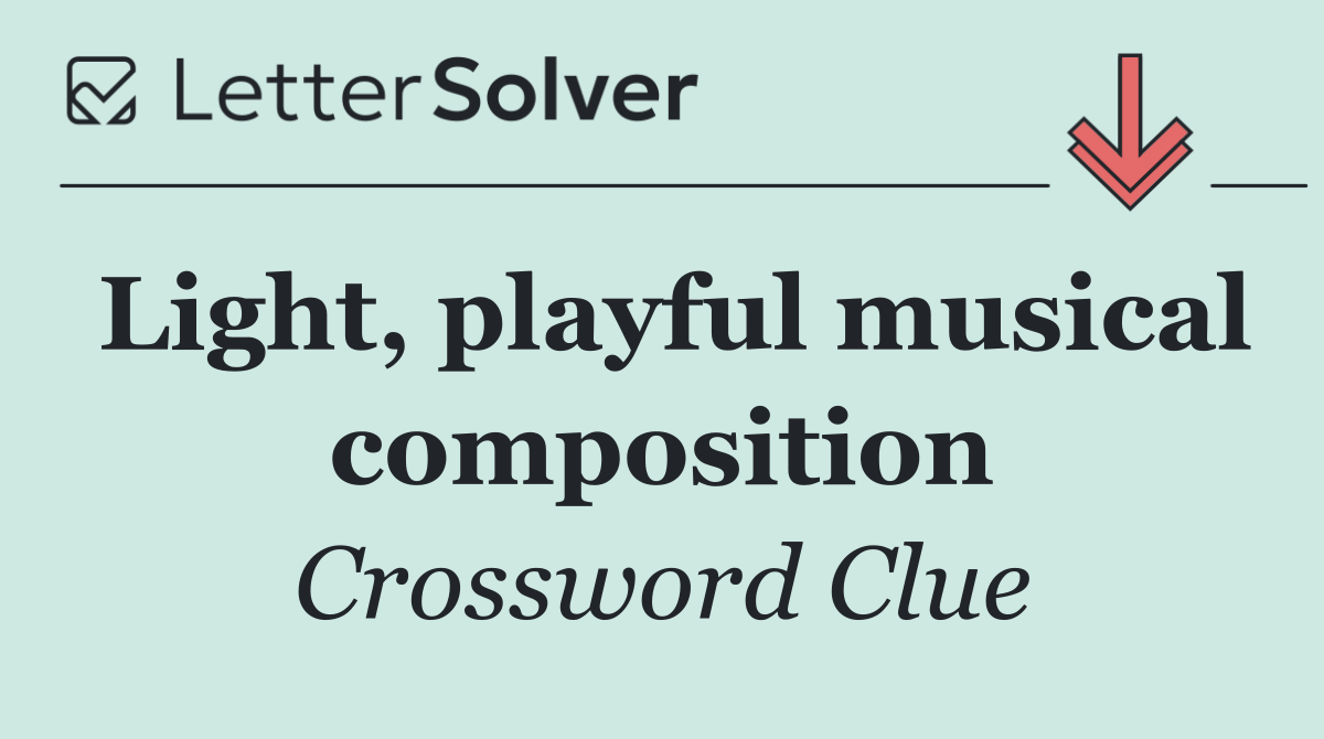 Light, playful musical composition