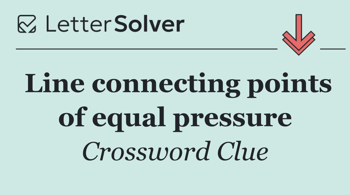 Line connecting points of equal pressure