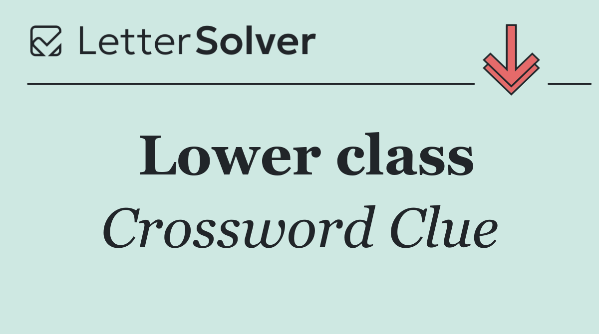 Lower class