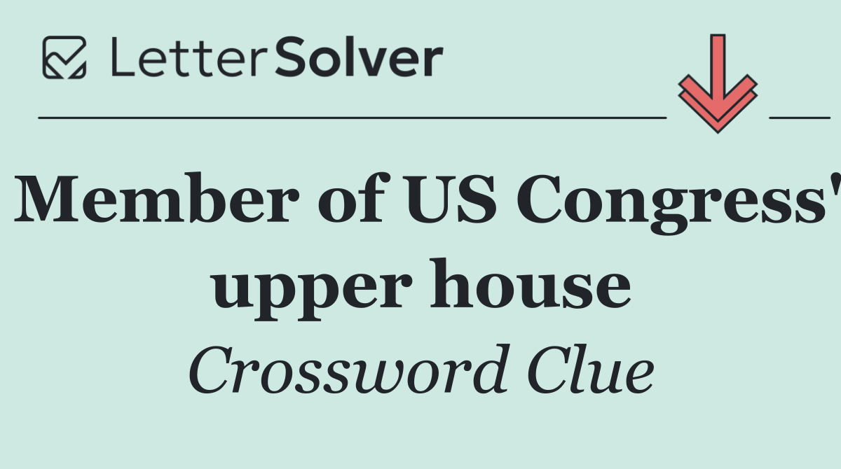 Member of US Congress' upper house