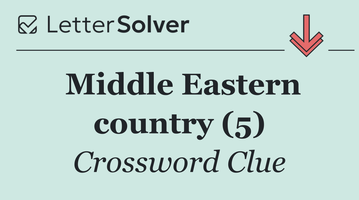 Middle Eastern country (5)