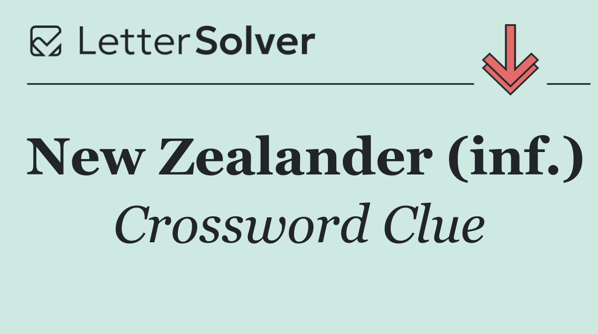 New Zealander (inf.)