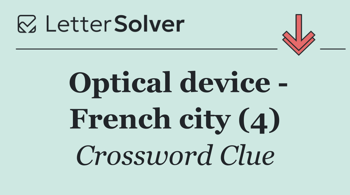 Optical device   French city (4)