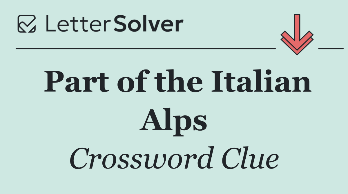 Part of the Italian Alps