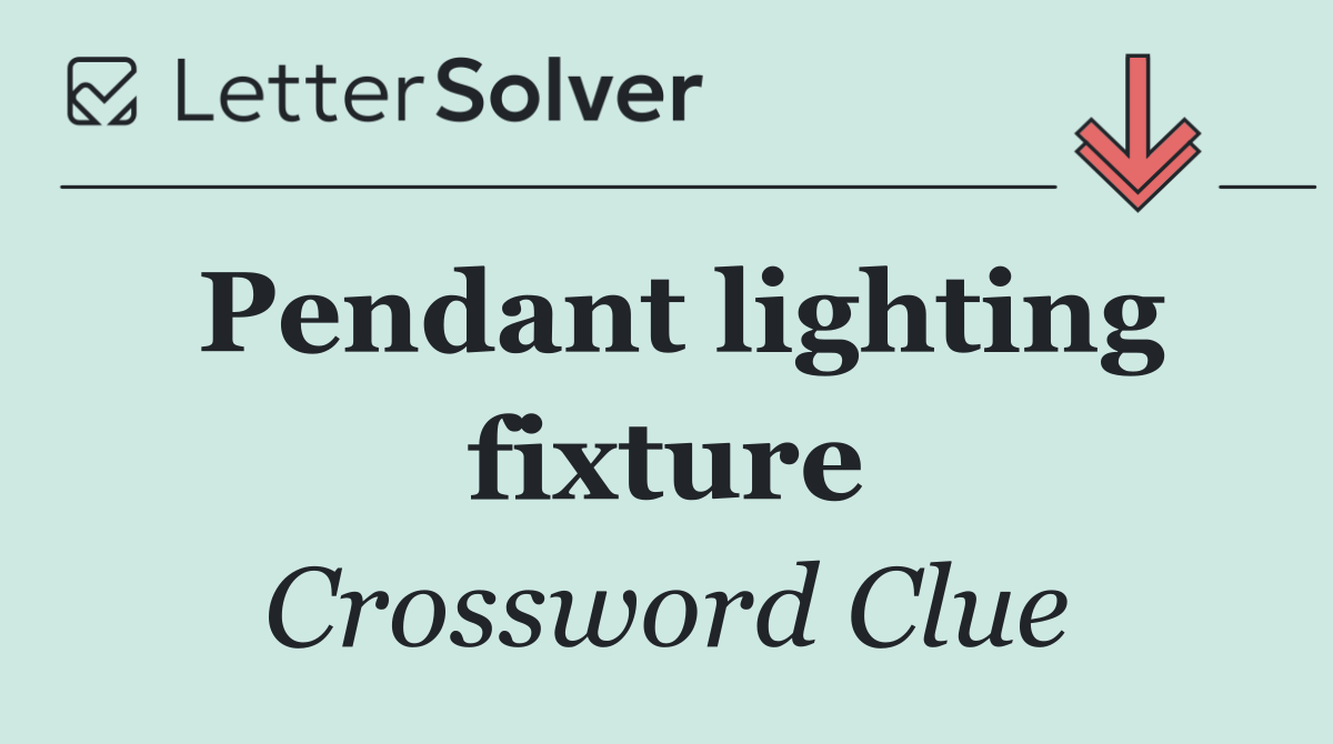 Pendant lighting fixture