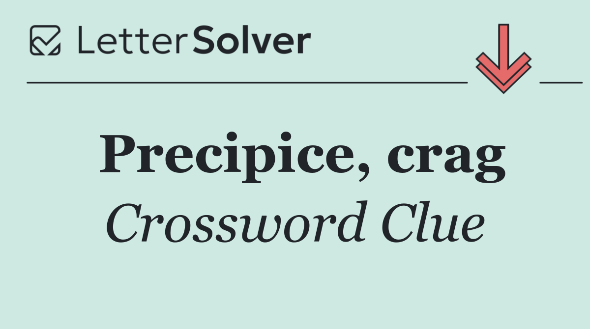 Precipice, crag