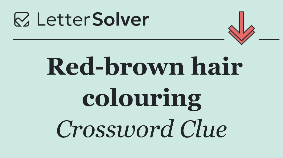 Red brown hair colouring