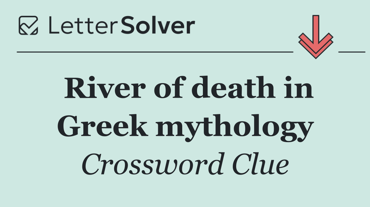 River of death in Greek mythology