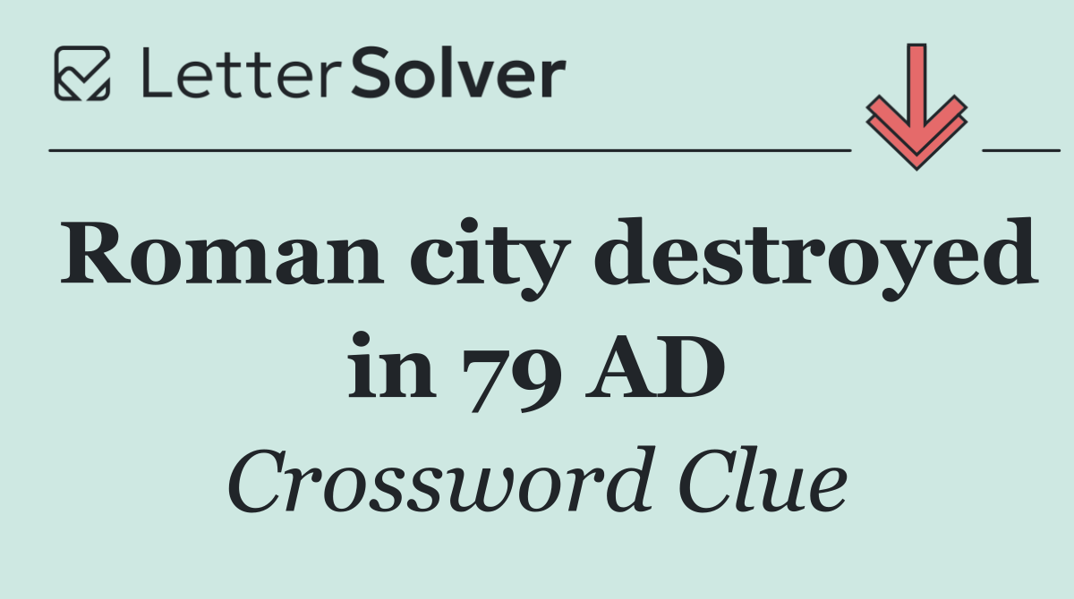 Roman city destroyed in 79 AD