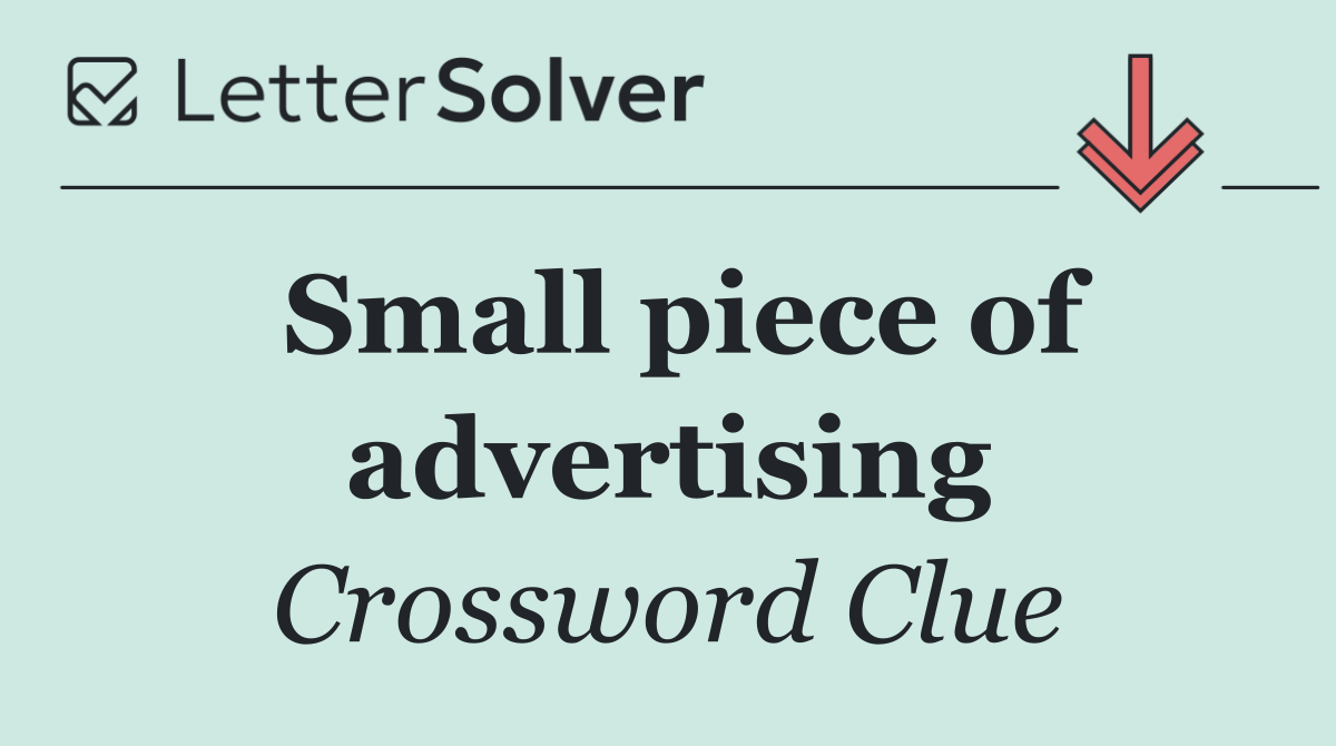 Small piece of advertising