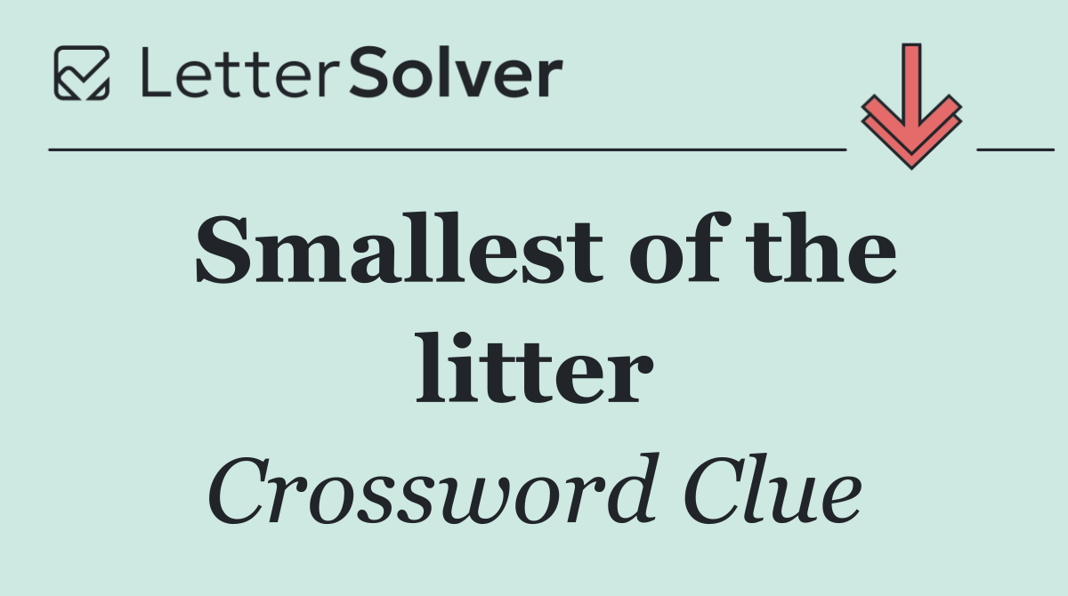 Smallest of the litter