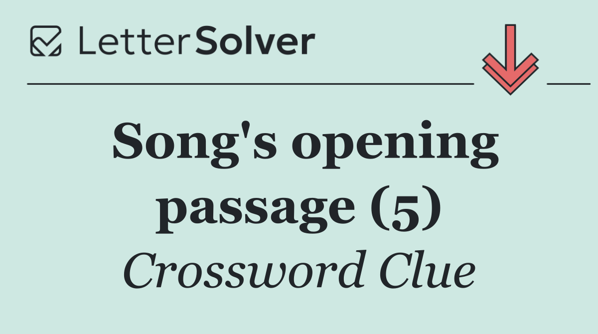 Song's opening passage (5)