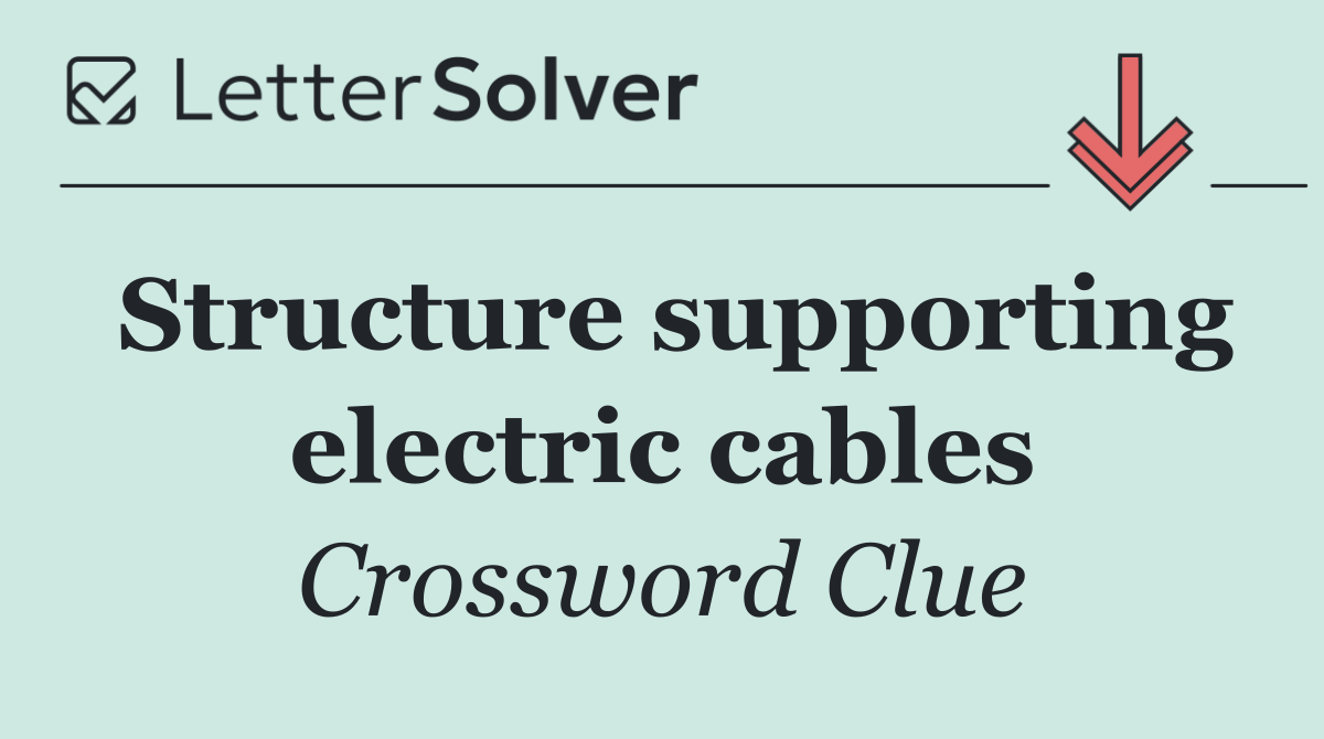 Structure supporting electric cables
