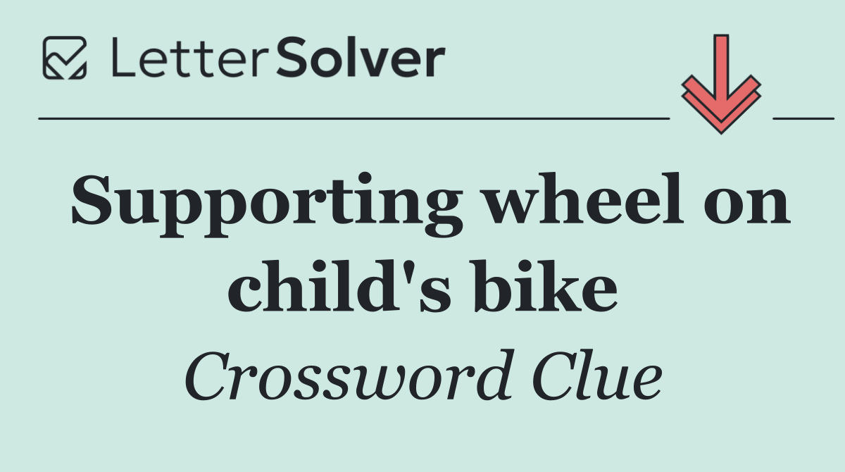 Supporting wheel on child's bike