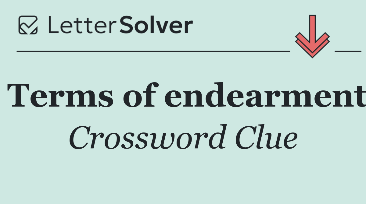 Terms of endearment
