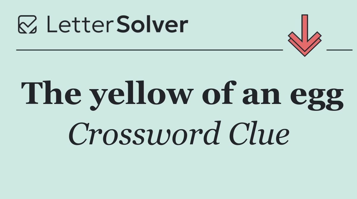 The yellow of an egg