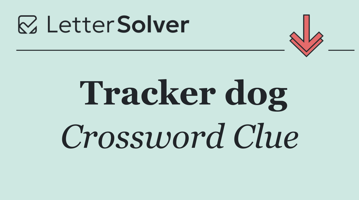 Tracker dog