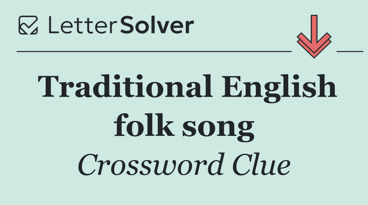 Traditional English folk song