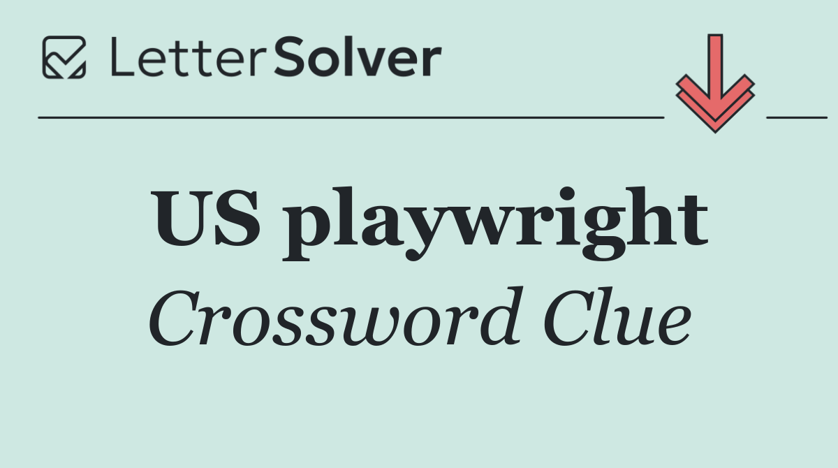 US playwright