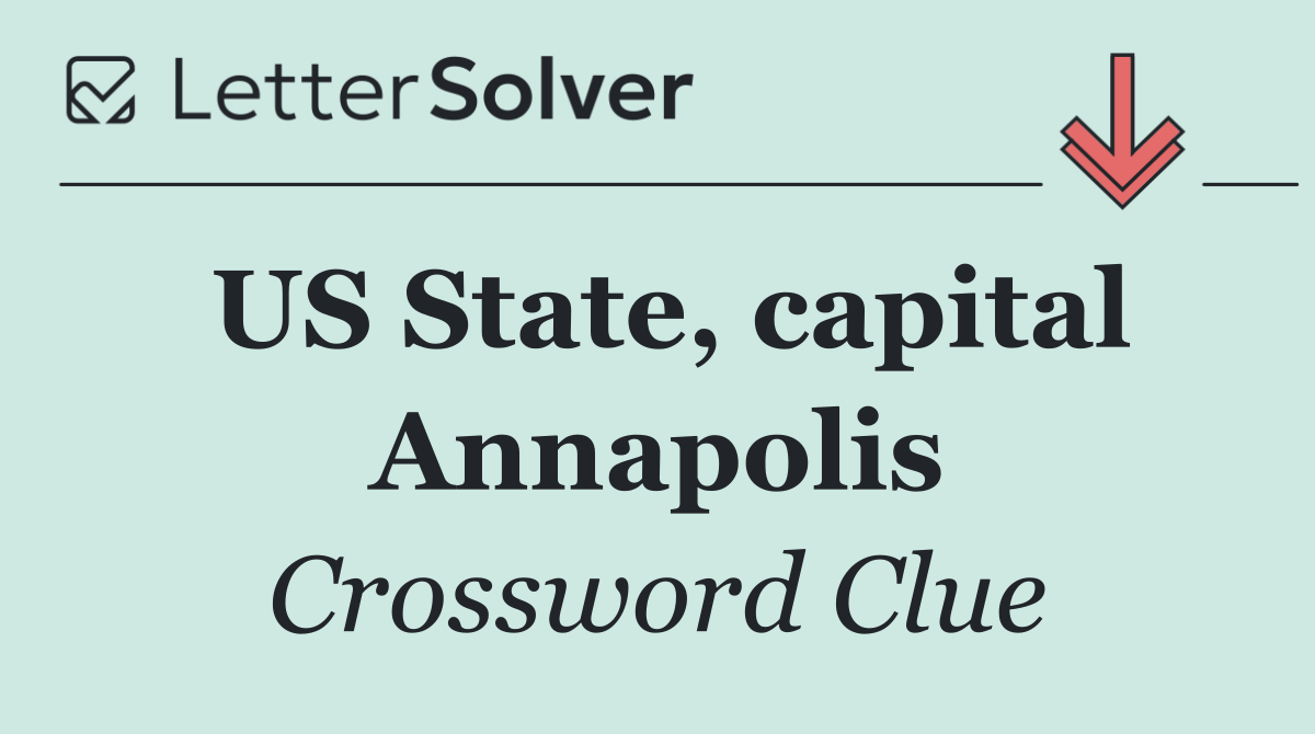 US State, capital Annapolis