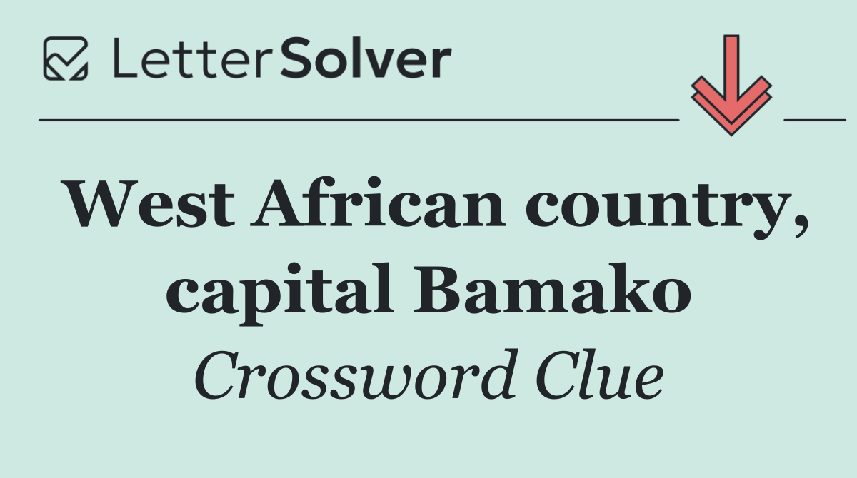 West African country, capital Bamako