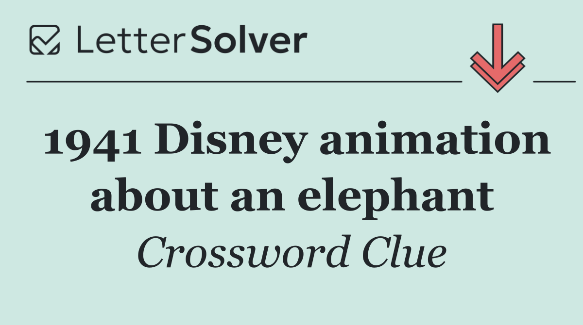 1941 Disney animation about an elephant