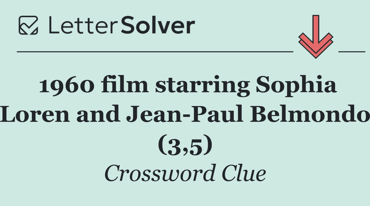 1960 film starring Sophia Loren and Jean Paul Belmondo (3,5)