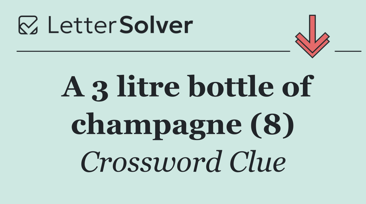 A 3 litre bottle of champagne (8)