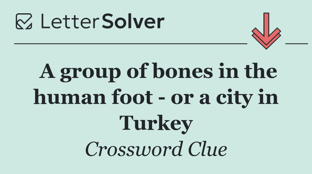 A group of bones in the human foot   or a city in Turkey
