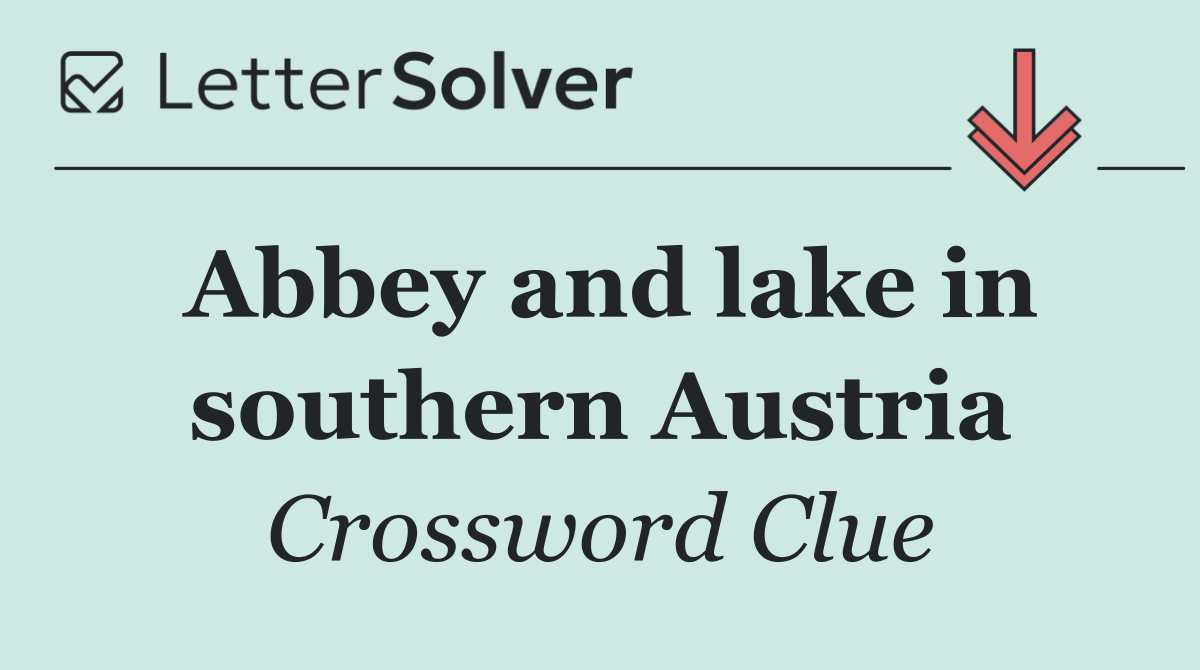 Abbey and lake in southern Austria
