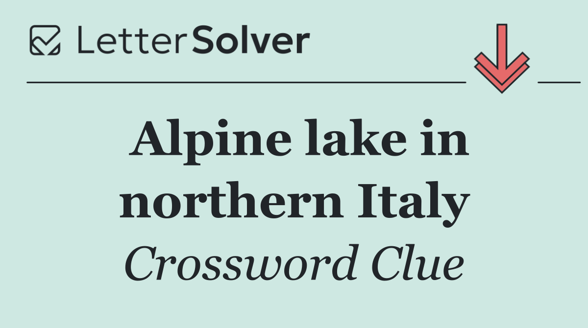 Alpine lake in northern Italy