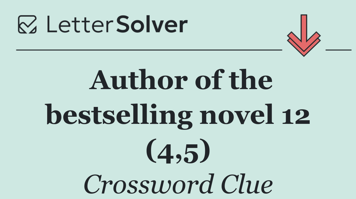 Author of the bestselling novel 12 (4,5)