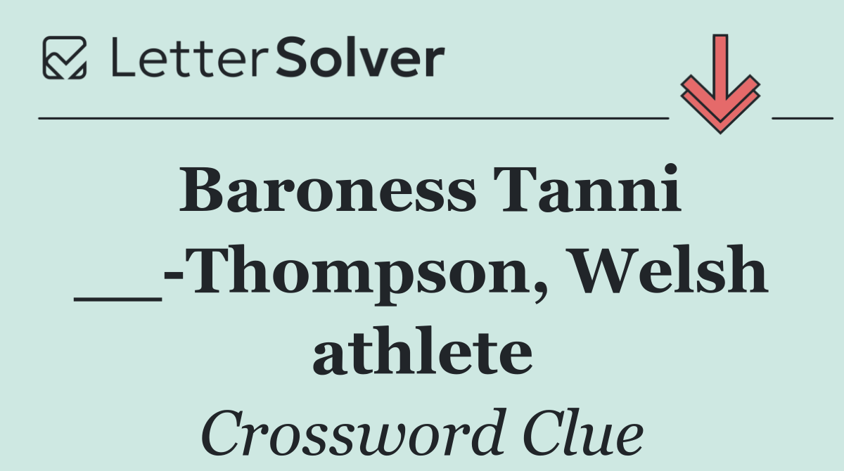 Baroness Tanni __ Thompson, Welsh athlete