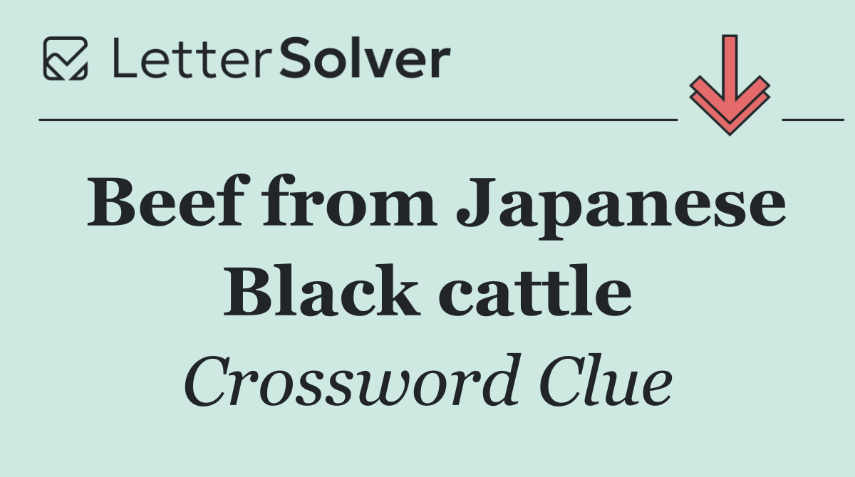 Beef from Japanese Black cattle