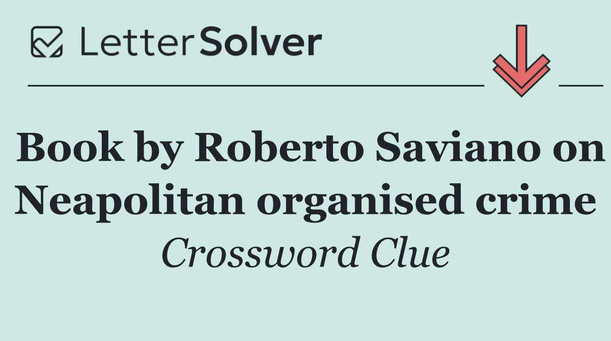 Book by Roberto Saviano on Neapolitan organised crime