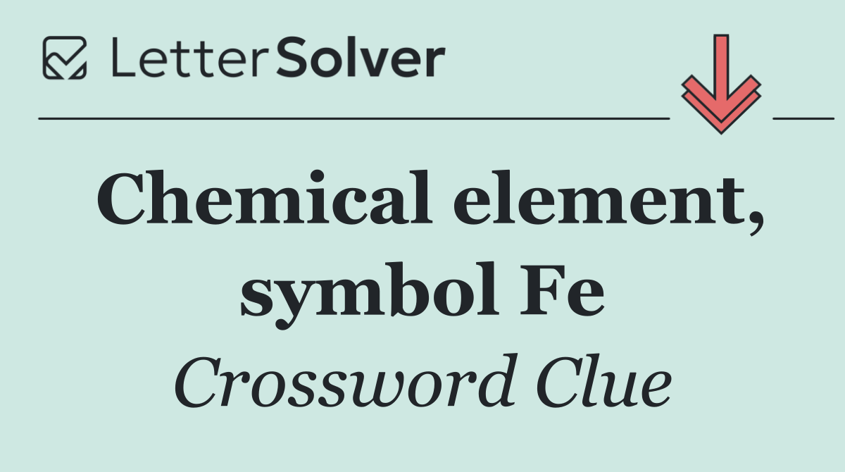 Chemical element, symbol Fe