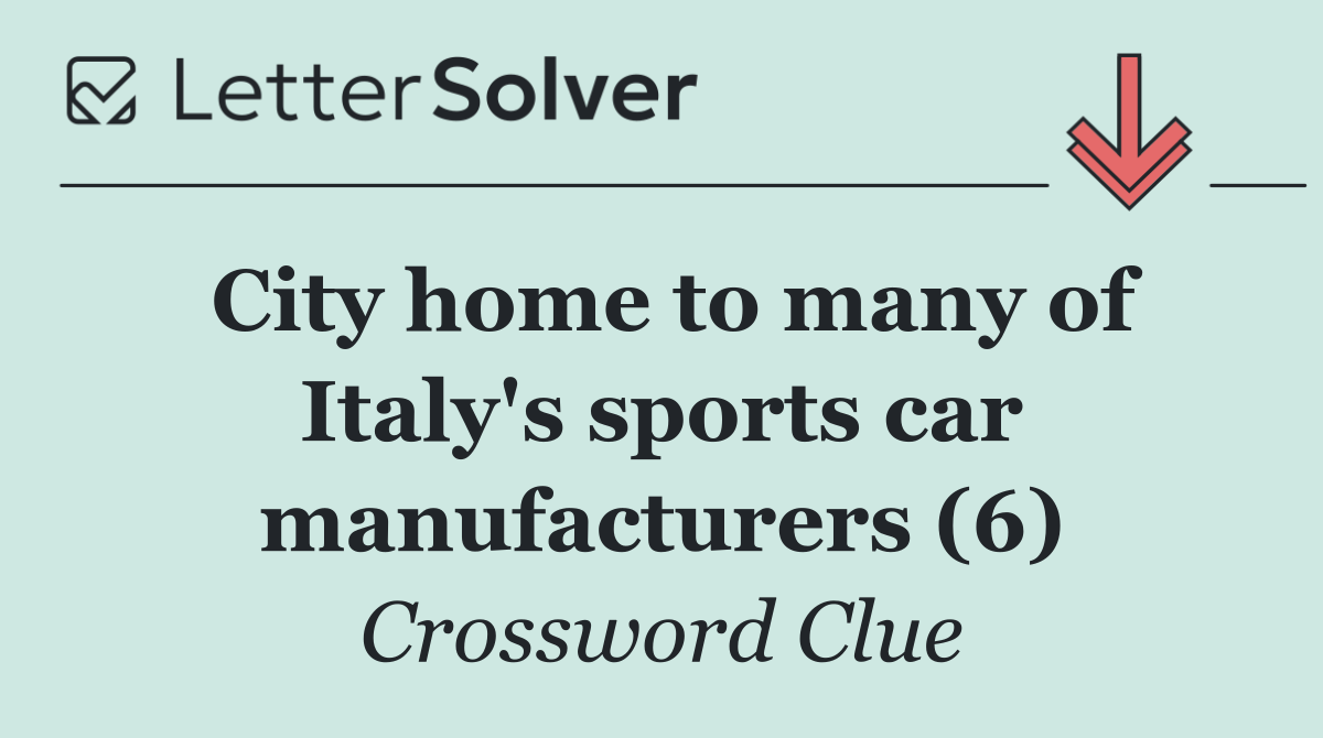City home to many of Italy's sports car manufacturers (6)