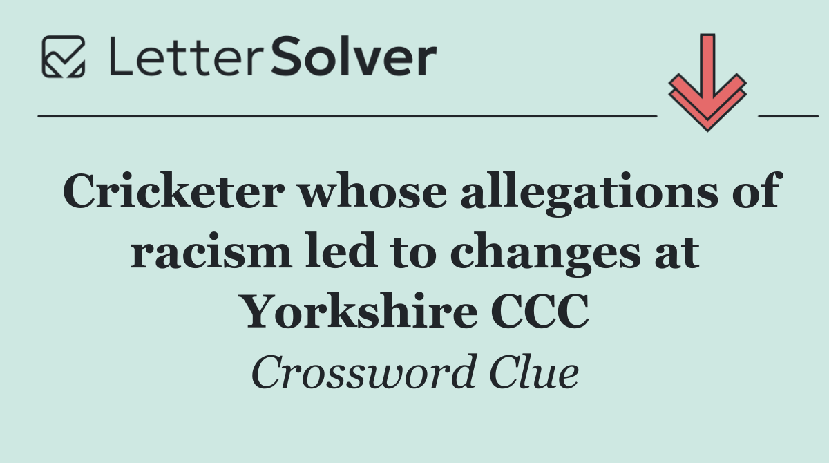 Cricketer whose allegations of racism led to changes at Yorkshire CCC