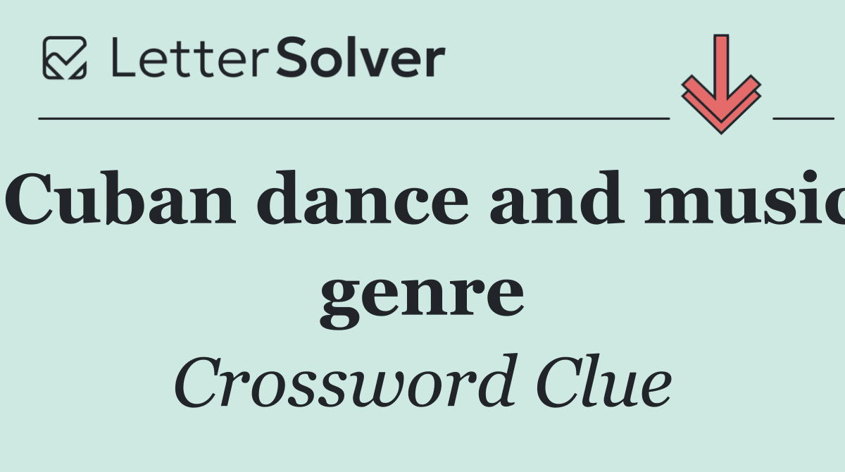 Cuban dance and music genre