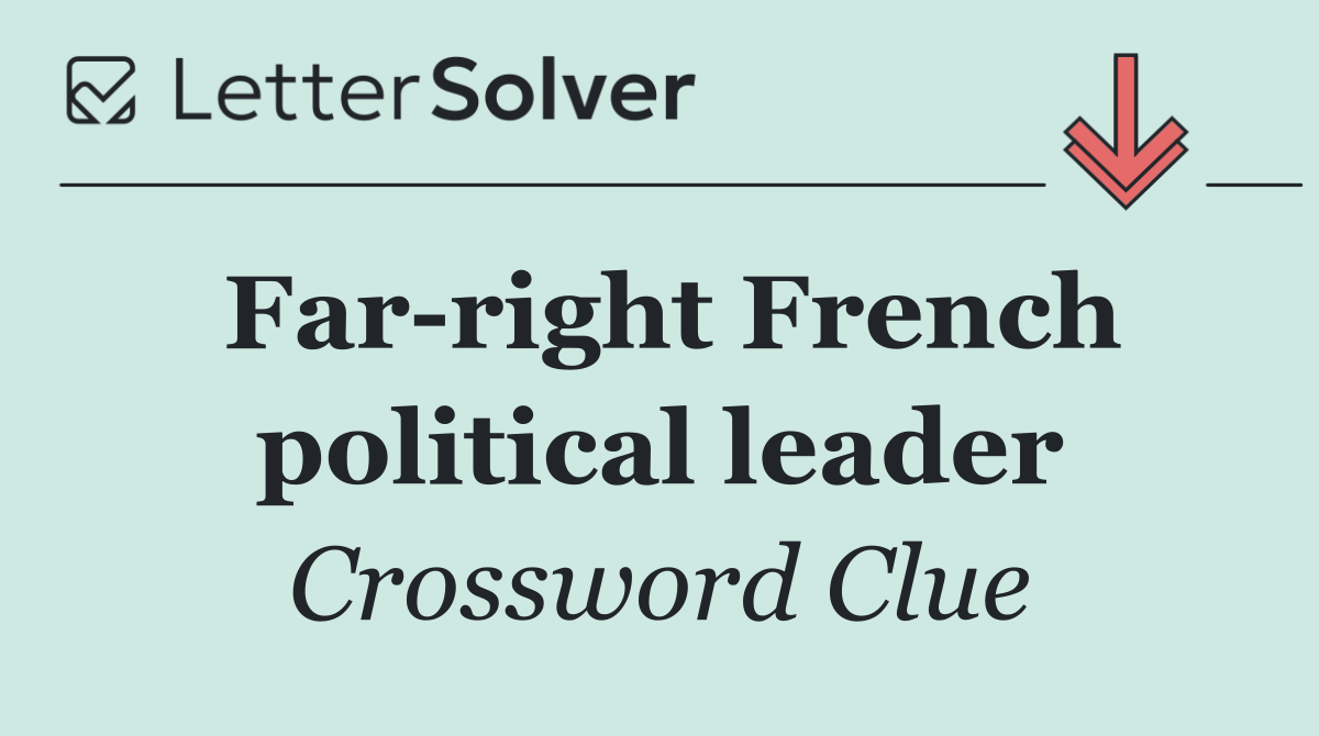 Far right French political leader