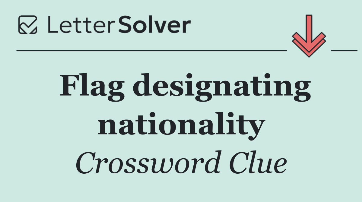 Flag designating nationality