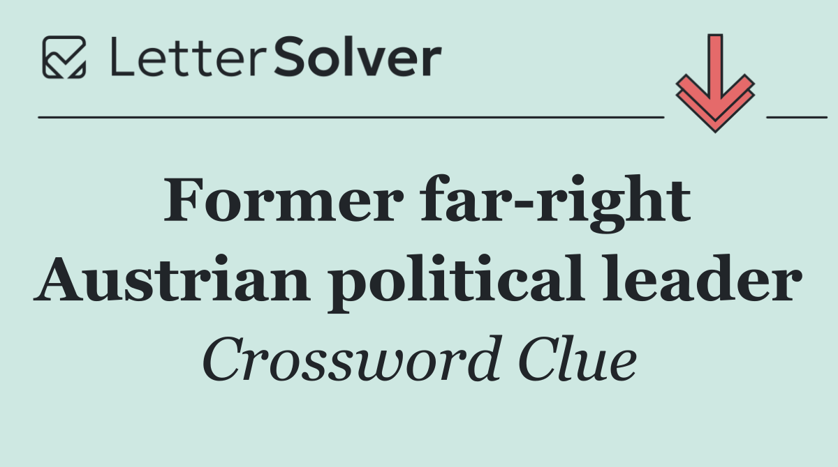 Former far right Austrian political leader