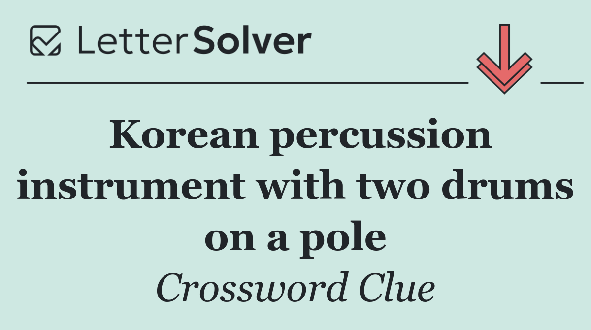 Korean percussion instrument with two drums on a pole