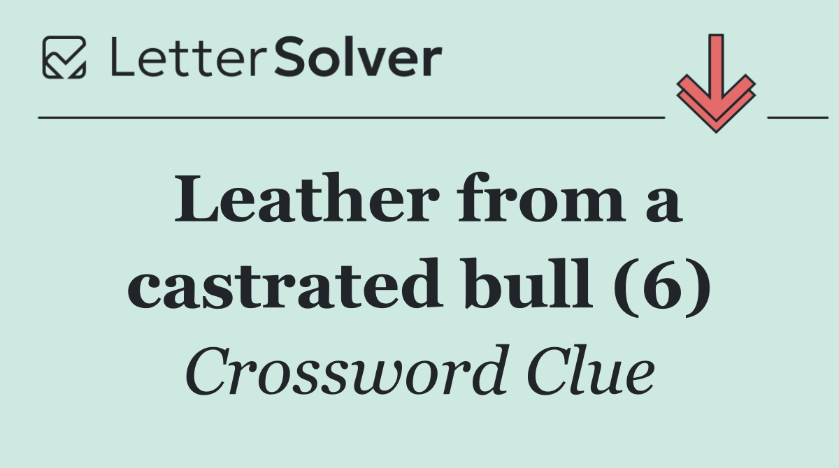 Leather from a castrated bull (6)