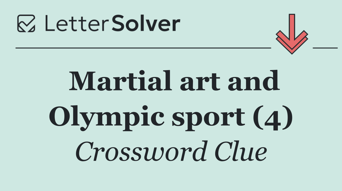 Martial art and Olympic sport (4)