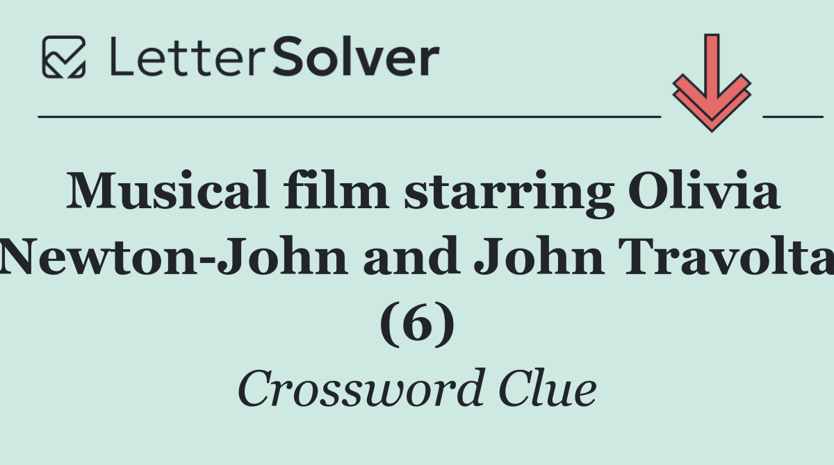 Musical film starring Olivia Newton John and John Travolta (6)