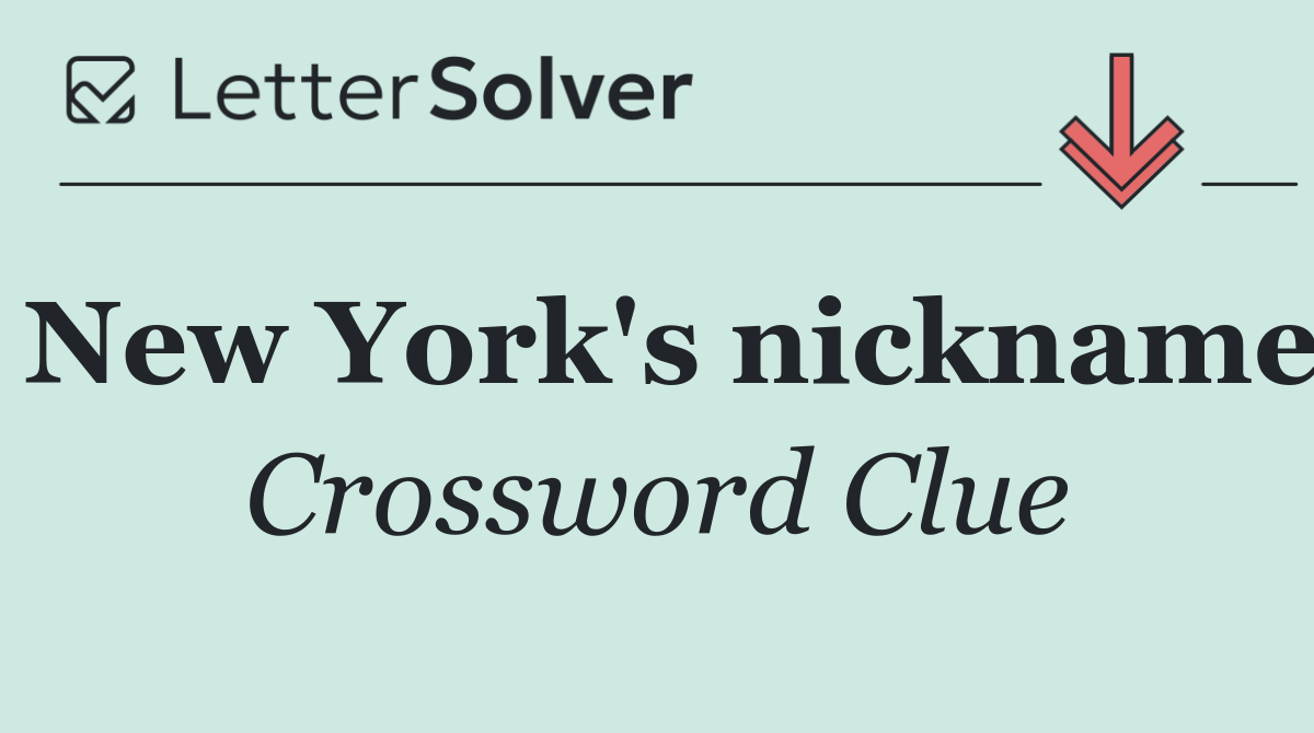 New York's nickname