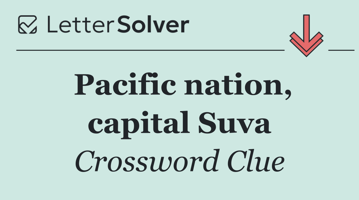 Pacific nation, capital Suva